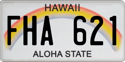 HI license plate FHA621