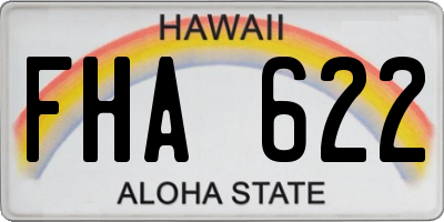 HI license plate FHA622