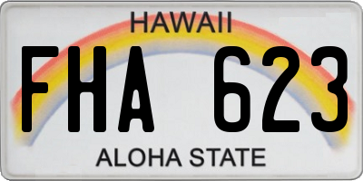 HI license plate FHA623