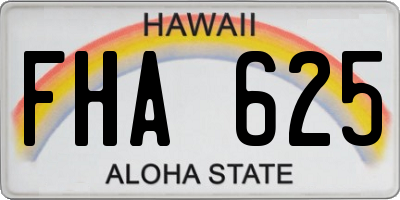 HI license plate FHA625