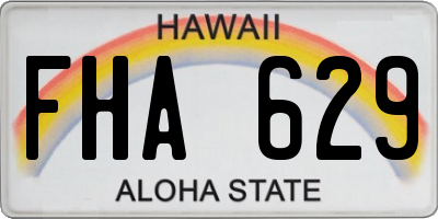 HI license plate FHA629