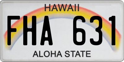 HI license plate FHA631