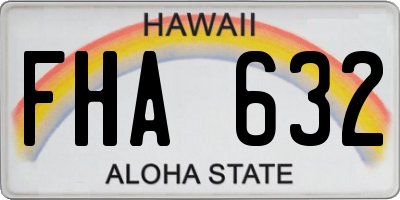 HI license plate FHA632