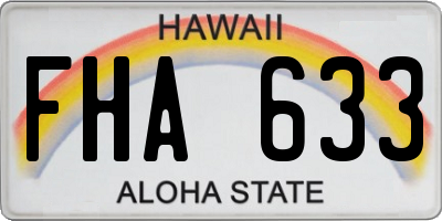 HI license plate FHA633
