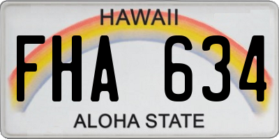 HI license plate FHA634