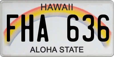 HI license plate FHA636