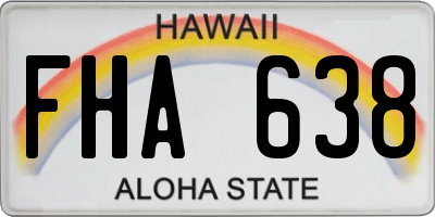 HI license plate FHA638