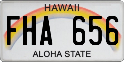 HI license plate FHA656