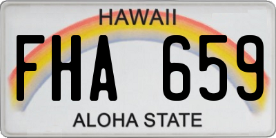 HI license plate FHA659