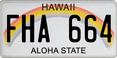 HI license plate FHA664
