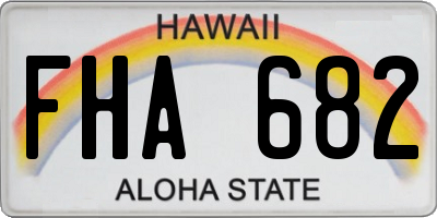 HI license plate FHA682