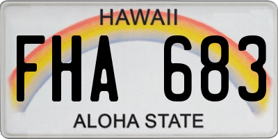 HI license plate FHA683