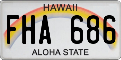 HI license plate FHA686