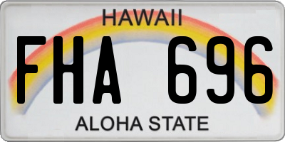 HI license plate FHA696