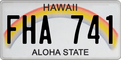 HI license plate FHA741
