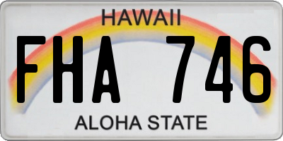 HI license plate FHA746