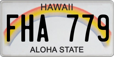 HI license plate FHA779