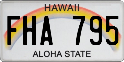 HI license plate FHA795