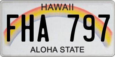 HI license plate FHA797