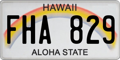 HI license plate FHA829
