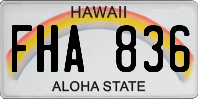 HI license plate FHA836