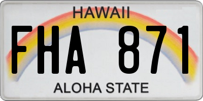 HI license plate FHA871
