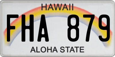 HI license plate FHA879