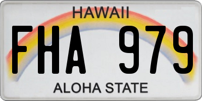 HI license plate FHA979