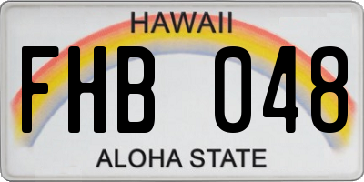 HI license plate FHB048