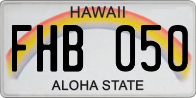 HI license plate FHB050