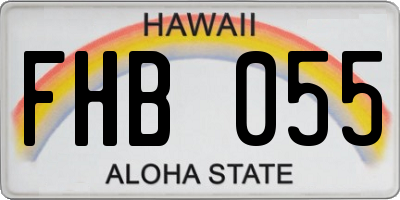 HI license plate FHB055