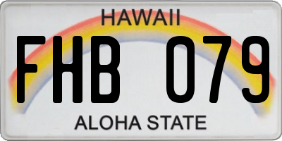 HI license plate FHB079