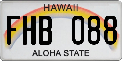 HI license plate FHB088