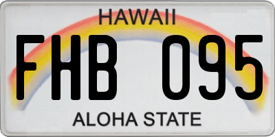 HI license plate FHB095