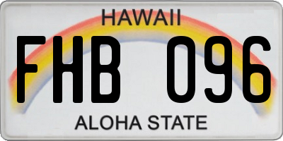 HI license plate FHB096