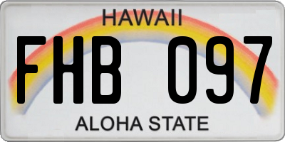 HI license plate FHB097