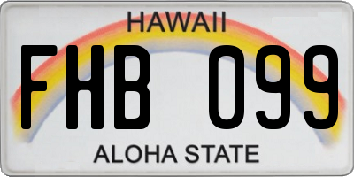 HI license plate FHB099