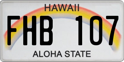 HI license plate FHB107