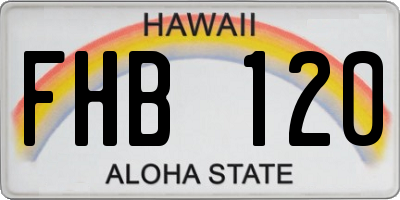 HI license plate FHB120