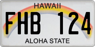 HI license plate FHB124