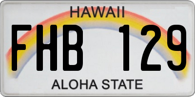 HI license plate FHB129
