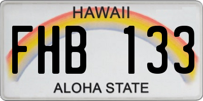 HI license plate FHB133