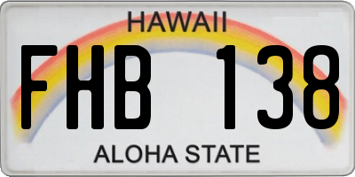 HI license plate FHB138