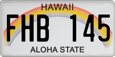 HI license plate FHB145