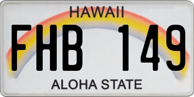 HI license plate FHB149