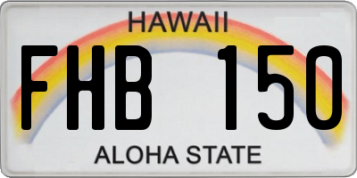 HI license plate FHB150
