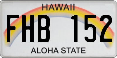 HI license plate FHB152