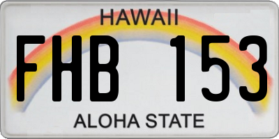 HI license plate FHB153