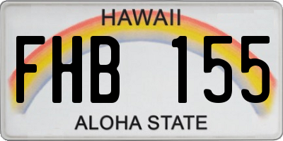 HI license plate FHB155