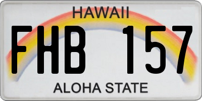HI license plate FHB157